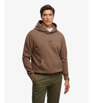 Sudadera con capucha Micro Logo marrón