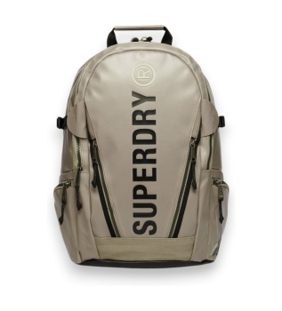 Mochila de lona bege