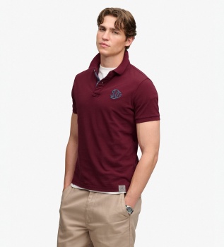 Polo Piqué Monogram bordeaux