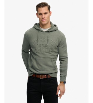 Sudadera con capucha Athletic Emboss verde oliva