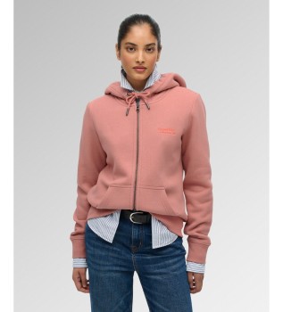 Pink Essential Logo hoodie