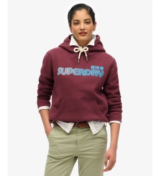 Sweat à capuche Faded Core bordeaux