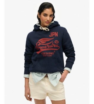 Sudadera con capucha High Flyers azul marino