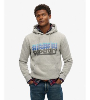 Stacked Gray Hoodie