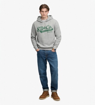 Vintage Script grey hoodie