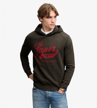 Sweat à capuche Vintage Script noir