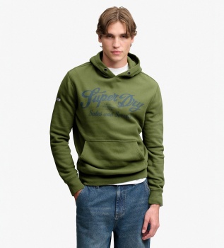 Vintage Script hoodie groen