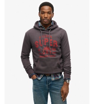 Charcoal grey Work Shop hoodie