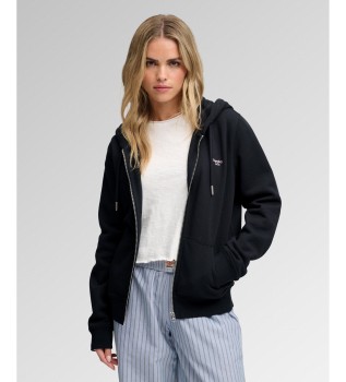 Navy Signature zip-up hoodie