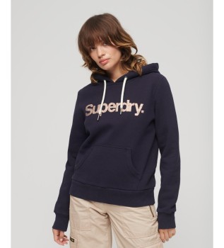 Navy blue Metallic Core hoodie