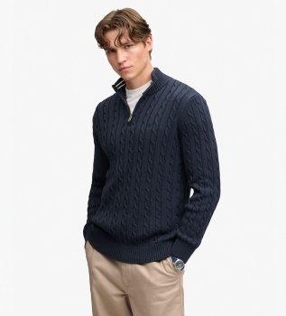 Sudadera Preppy Cotton Cable marino