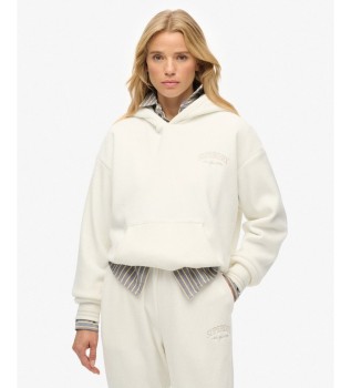 Country Club Velour Loose Hood Sweatshirt white