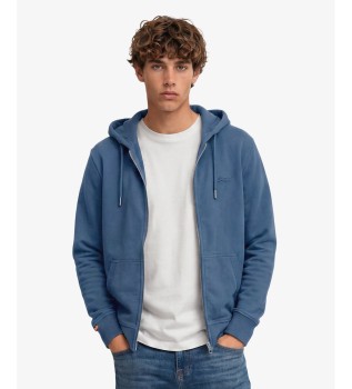 Essential Logo Zip Sweatshirt, blau
