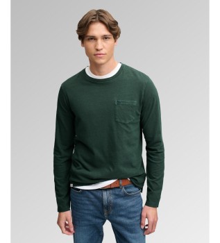T-shirt met lange mouwen en zak, groen