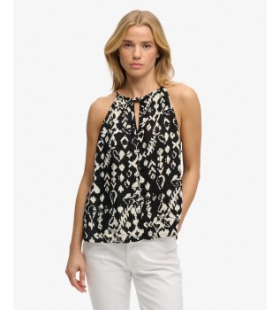 Beach black strappy top