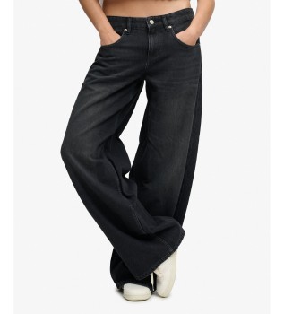 Jeans Mid Rise Baggy negro