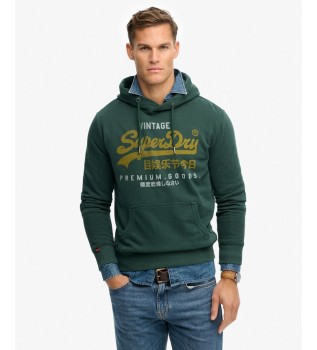 Vintage Logo Kapuzenpullover Grün