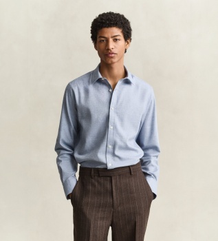 Chemise en Flanelle Chinée Bleue