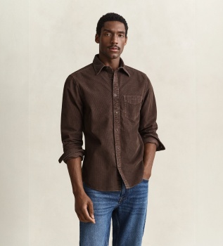 Bruin corduroy overhemd