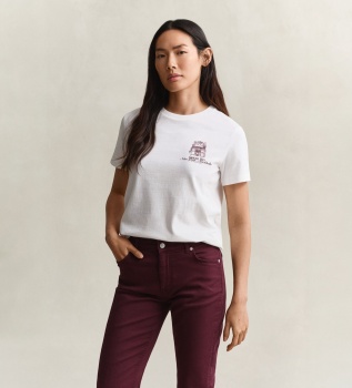 Vit t-shirt med tryck