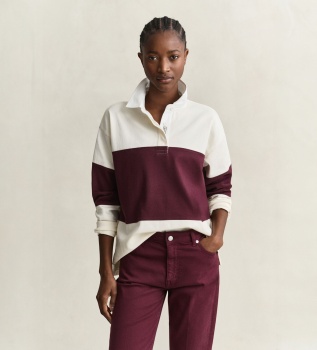 Garnet Block Heavy Rugger Polo