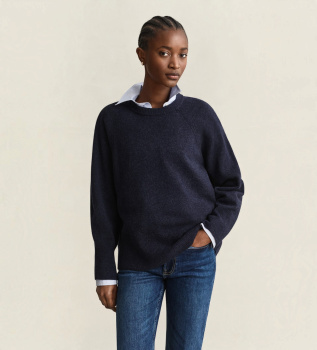 Maglione girocollo blu navy