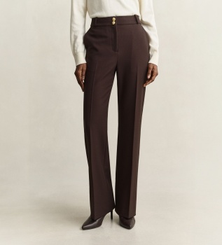 Calça náutica flare marrom