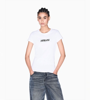 Camiseta Up For Party con pedrería blanco