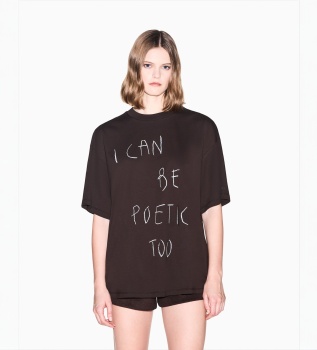 Camiseta Texto marrón