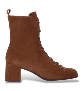 Botins de Couro Charme castanho
