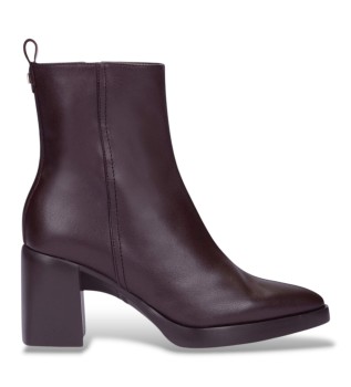 Botins L-1601 de couro granada
