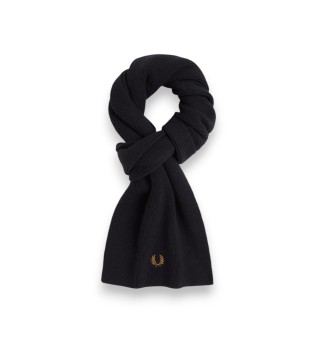 Écharpe classique en laine noire