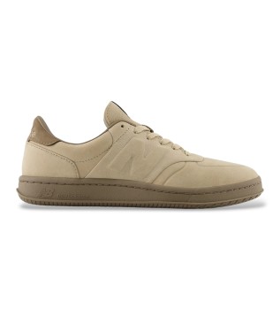 Baskets en cuir T500D beige