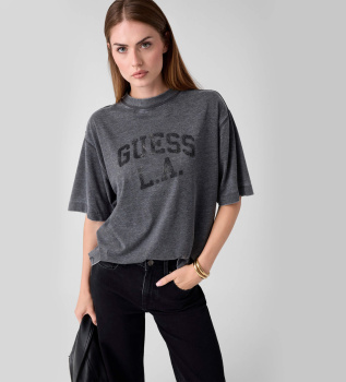 Gray Burnout Oversize T-shirt