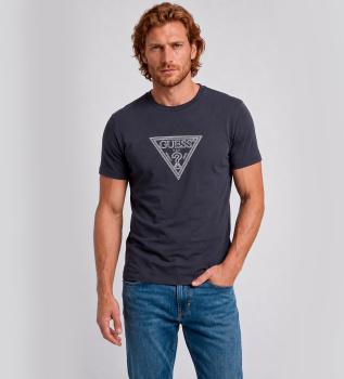 T-shirt Triangle Print marine
