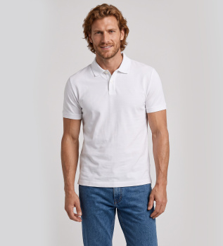Polo Basique Manche Courte blanc