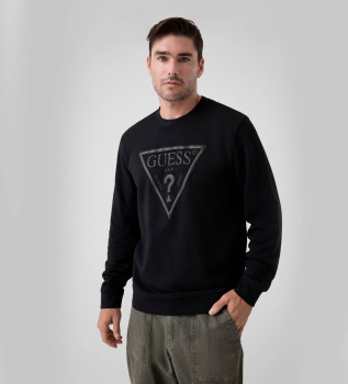 Sweat à logo brodé noir