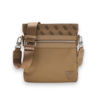 Berlin beige flat crossbody bag