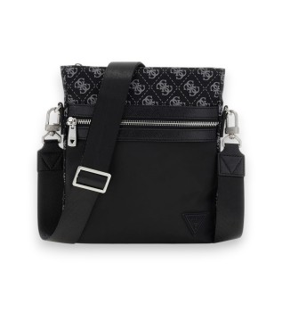 Black Berlin flat crossbody bag