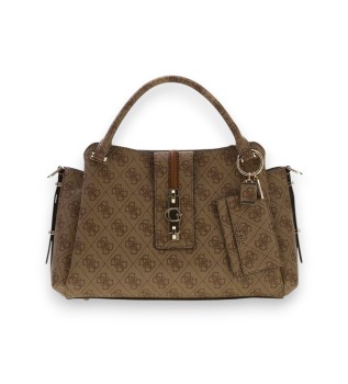 Sac satchel logo Yvonne beige