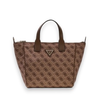 Bolsa tote pequena logo Adrian beige
