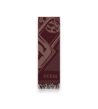Szalik 60x180 bordowy