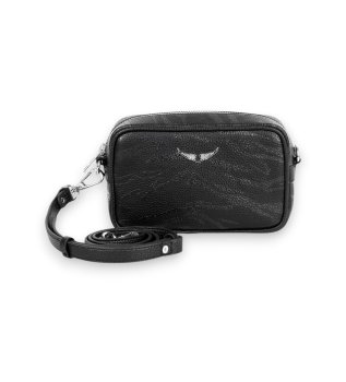 Schwarze genarbte Tasche