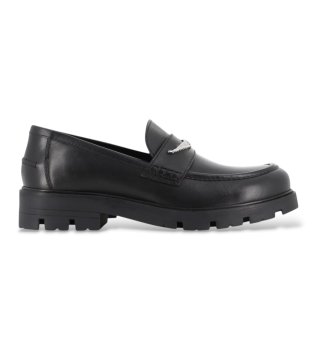 Black Leather Joe Loafers