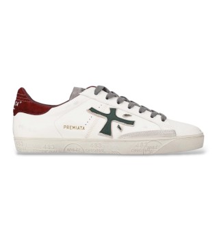 Baskets en Cuir Steven blanc
