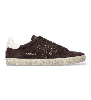 Baskets en Cuir Steven marron