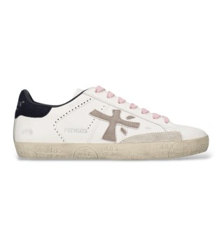 Ledersneaker Stevend weiß