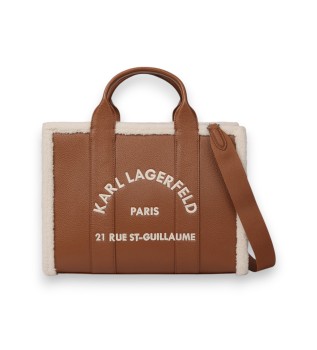 Medium Rue St-Guillaume tote bag in brown