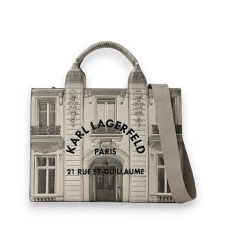 Exclusive beige Maison de Karl tote bag
