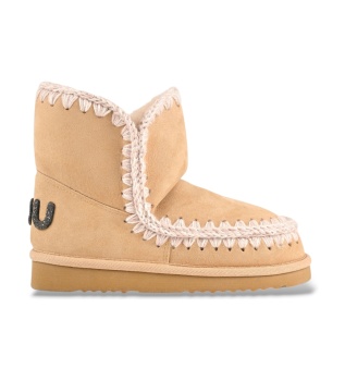 Botas de Pele Eskimo 18 Glitter Logo bege